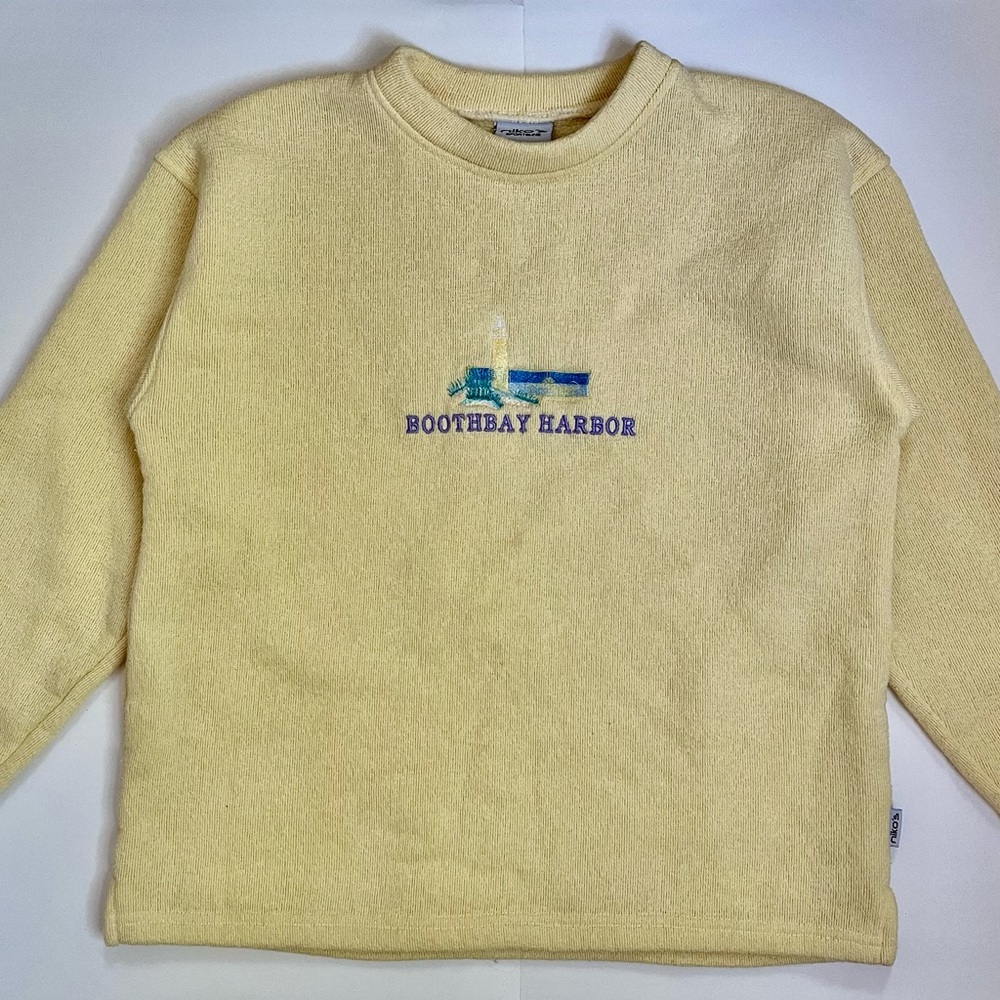 buttercup yellow "boothbay harbor" sweater